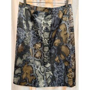 S. Balian Couture Vintage Snake Print Skirt